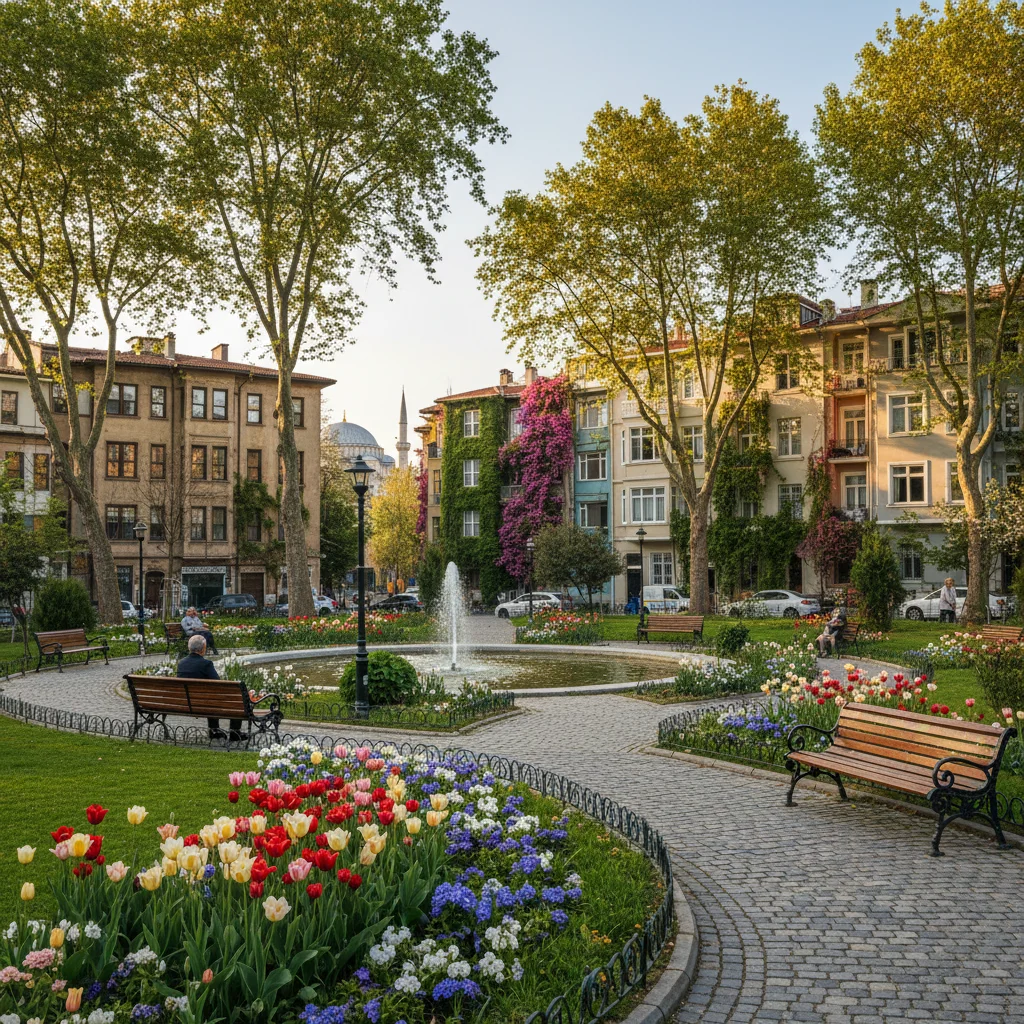 istanbul quiet residential area parks